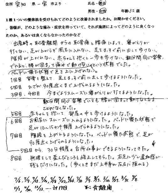 恥骨離開　腰痛　出産　マタニティ　産前産後